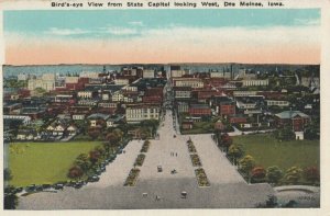 DES MOINES, Iowa, 1910s ; Bird's Eye View