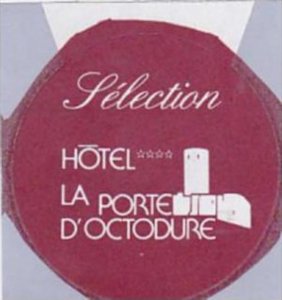 SCHWEIZ MARTIGNY HOTEL LA PORTE D'OCTODURE VINTAGE LUGGAGE LABEL