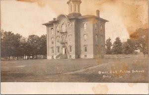 Real Photo Postcard Burr Oak Public Schools, Michigan~139563