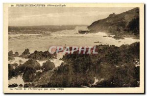 Old Postcard Plestin Les Greves The tip of Armorica in heavy weather