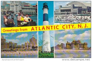 Absecon Lighthouse and Multi View Greetings From Atlantic City New Jersey