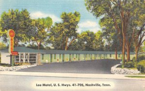 Nashville, Tennessee LEE MOTEL US 41-70 S Roadside 1953 Vintage Linen Postcard