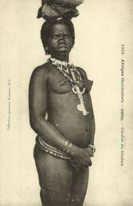 PC CPA ETHNIC NUDE FEMALE, SENEGAL, CÉRÉRE DU DIOBAN, Vintage Postcard (b25672)