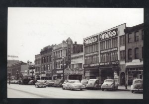 REAL PHOTO GREENVILLE SOUTH CAROLINA WOLFE'S SHOES STORE CARS OPSTCARD COPY