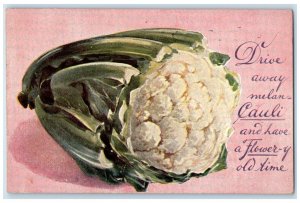 1909 Exaggerated Cauli Flower Baltimore Maryland MD Posted Antique Postcard