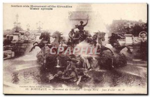 Old Postcard The Girondins Bordeaux Monument North Group D games & # 39eaux