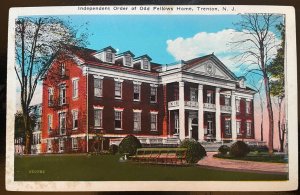 Vintage Postcard 1915-1930 Odd Fellows Home, Trenton, New Jersey (NJ)