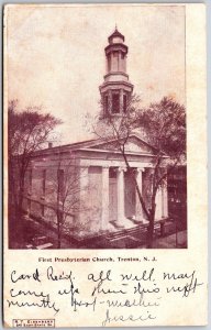 1906 First Presbyterian Church Parish Trenton New Jersey NJ Posted Postcard
