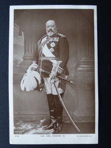 Royalty Portrait H.M. KING EDWARD Vll c1908 RP Postcard by Chancellor & Son