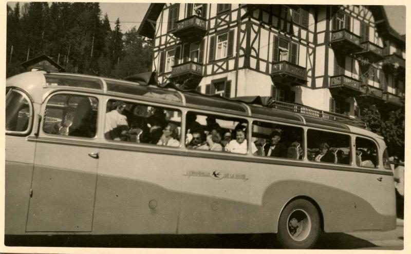 Sightseeing Bus in Europe  *RPPC (Photo, not a postcard)