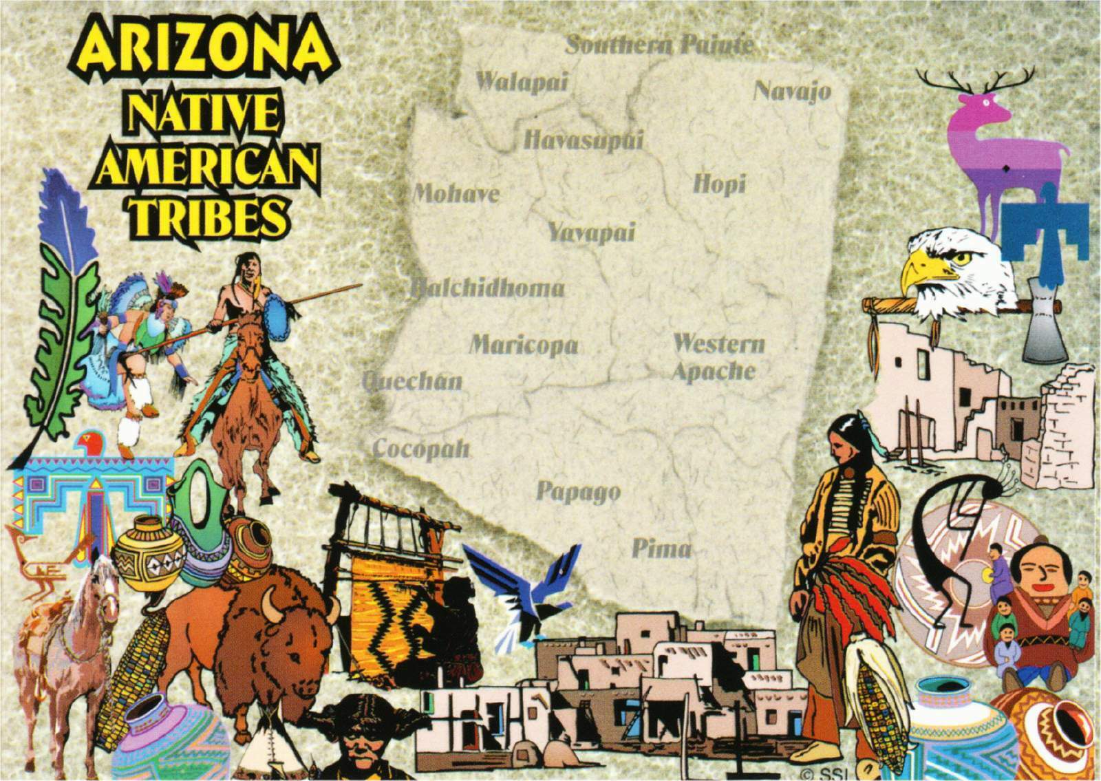 Native American Tribes In Arizona Map - Map of world