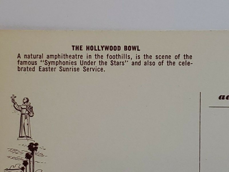 Vintage Postcard The Hollywood Bowl Symphonies Under the Stars Easter Sunrise