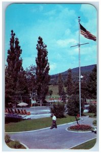 c1960's Maplecrest Catskills tennis court Sugar Maples New York NY  Postcard