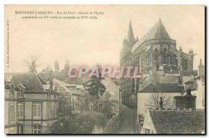 Old Postcard Montfort l'Amaury Rue du Four Apse of the Church