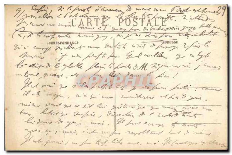 Old Postcard Douarnenez Bay Yacht