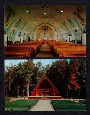 PQ Lot 2 Sacred Heart Shrine BEAUVOIR QUEBEC Postcards QC Carte Postale