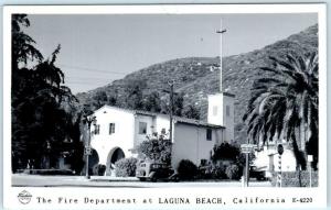 RPPC  LAGUNA BEACH, California CA   FIRE DEPARTMENT Frasher Orange Co.  Postcard