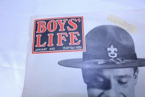 Vintage January 1943 Boys Life Magazine Cover Boy Scout Cover 