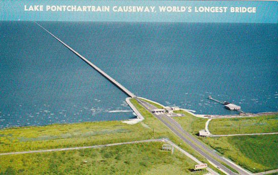 Lake Pontchartrain Causeway World's Longest Bridge New Orleans Louisiana