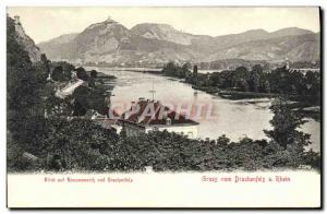 Old Postcard Gruss vom Rhein A Drachenfels