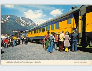 Postcard Alaska Railroad at Portage, Alaska