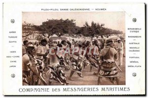 Postcard Old Ship Ship Company Courier Maritimes Pilou Pilou Dancing Noumea N...