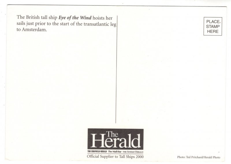 British Tall Ship, Eye of the Wind, Halifax, 2000, The Herald, Nova Scotia,