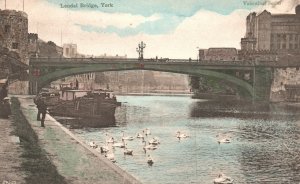 Vintage Postcard 1905 Lendal Bridge York Modern Road Bridges United Kingdom