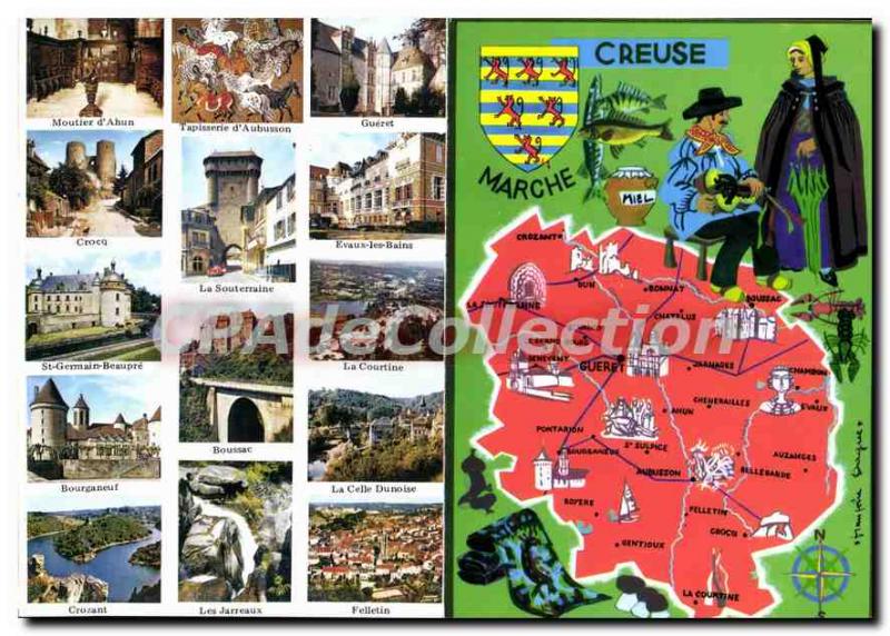 Postcard Modern tourist Dual Card HOLLOW ON