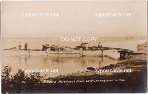 RPPC - Sweets Automobile Ferry, Chazy Landing NY