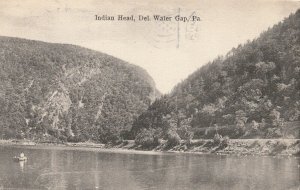 VINTAGE POSTCARD INDIAN HEAD DEL(AWARE) WATER GAP PENNSYLVANIA 1913 MINT POSTED