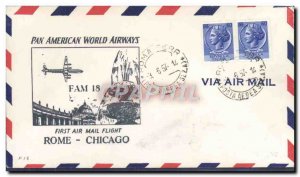 1 Letter flights Rome Chicago June 3, 1957