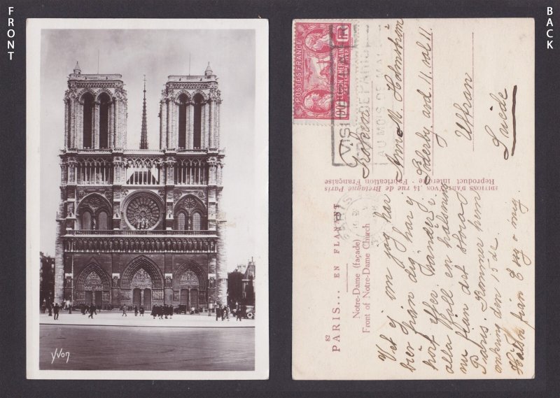 FRANCE, Postcard, Paris, The Notre-Dame