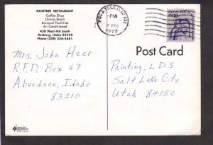 ID Raintree Restaurant Coffee Shop Best Western Motel Rexburg Idaho Postcard