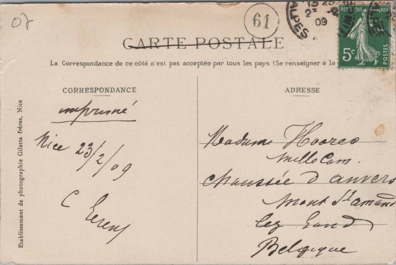 France Nice Carnaval Vintage Postcard 04.09 