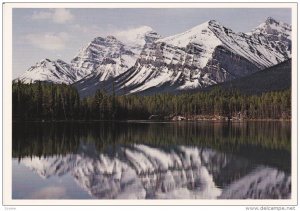 Herbert Lake, Mt. Temple, Banff National Park, BANFF, Alberta, Canada, 50-70's