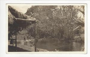 1937 Caribbean to USA Photo Postcard - Balneario De San Miguel (AQ1)