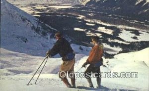 MT Alyeska, AK USA Ski, Skiing writing on back light wear writing on back