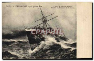 Old Postcard Boat Orinoco Ship in bad weather