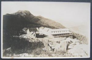 Summit House and Chin Mt Mansfield Stowe VT  Real Photo Postcard