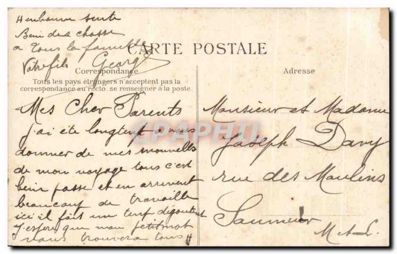 Old Postcard Paris Concorde Square (TOILEE map)