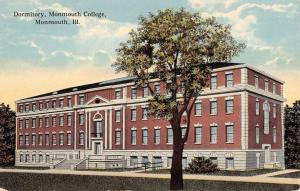 Monmouth Illinois College Dormitory Street View Antique Postcard K53752