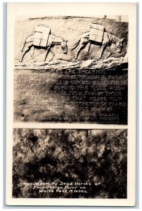 Monument To Dead Horses At Inspiration Point White Pass AK RPPC Photo Postcard
