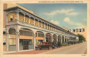 Florida Tampa Richardson Bldg Sulphur Springs autos 1940s Postcard 22-8142