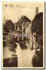 Postcard Old Dock Green Swan Bruges