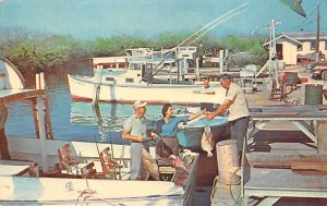 Deep Sea Fishing Boats Docked at Inlet Harbor Daytona Beach FL