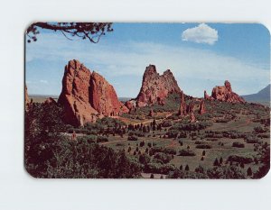 Postcard Vista of the Interior of the Garden of the Gods Pikes Peak Colorado USA