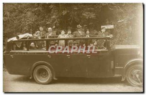 Postcard PHOTO AncienneCARTE Automotive Bus Garage Excelsior Lourdes