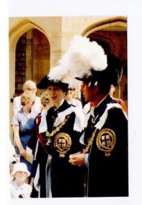 p5485 - Princess Anne & Charles on Garter Day in 1994 - Royalty postcard