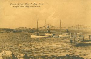 Groton Bridge Thames River New London CT Connecticut